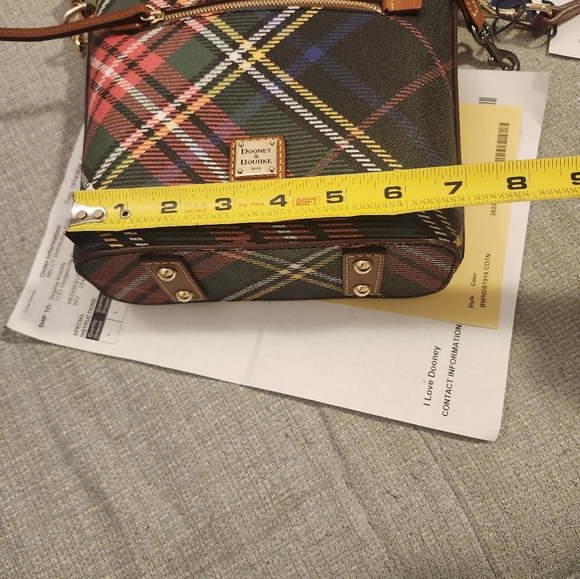 Dooney & Bourke Tartan Plaid Crossbody Purse – Holiday Check Shoulder Bag - Picture 9 of 11